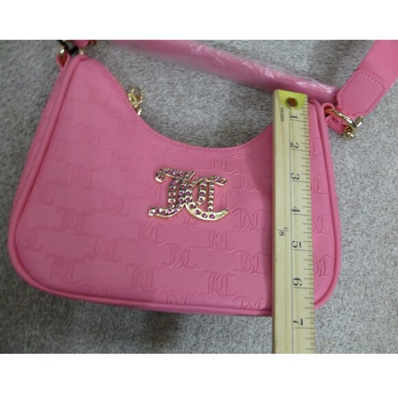 NWT Juicy Couture All About that Bling Hobo Crossbody Pink Lemonade - Picture 15 of 16